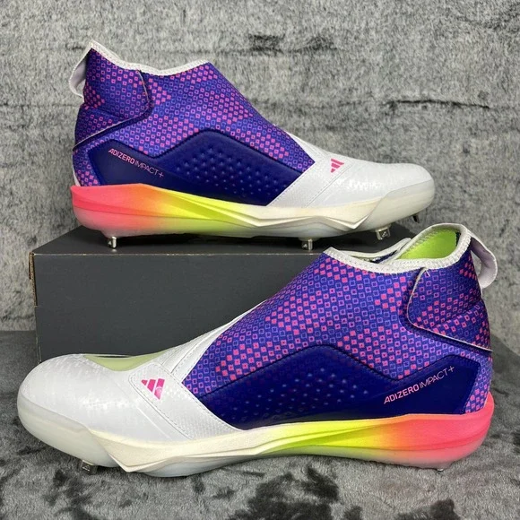 Adidas Adizero Impact+ WP Shoes Mens‎ Size 12.5 Purple Baseball Cleats IG3488